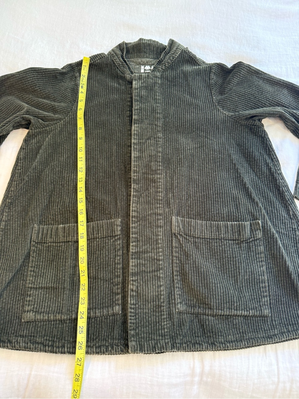 Labo.Art Giacca Pina Velluto Lichene Green Corduroy Coat Chore Jacket - Picture 8 of 11